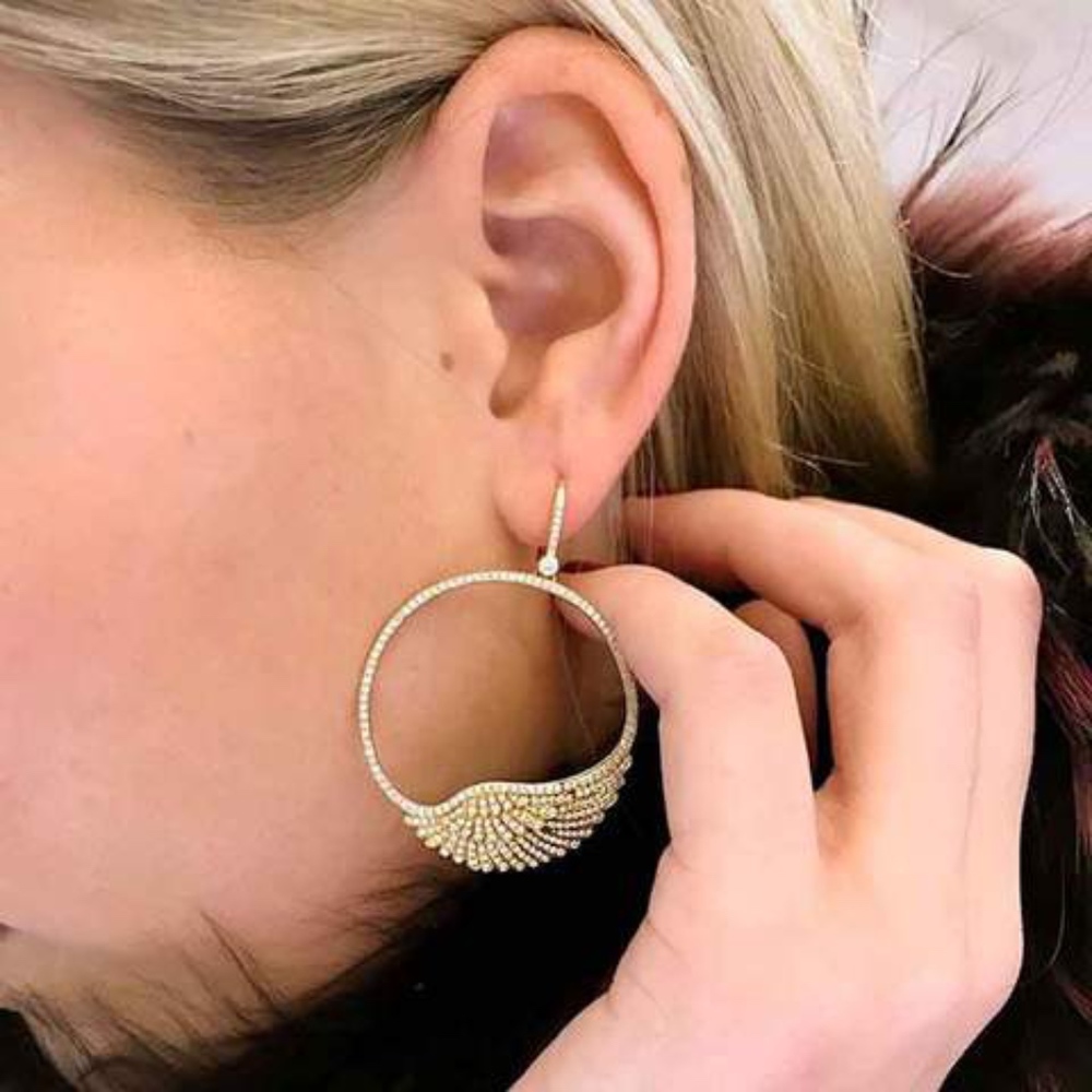 RACHEL EARRINGS | Hoop Wing Earrings